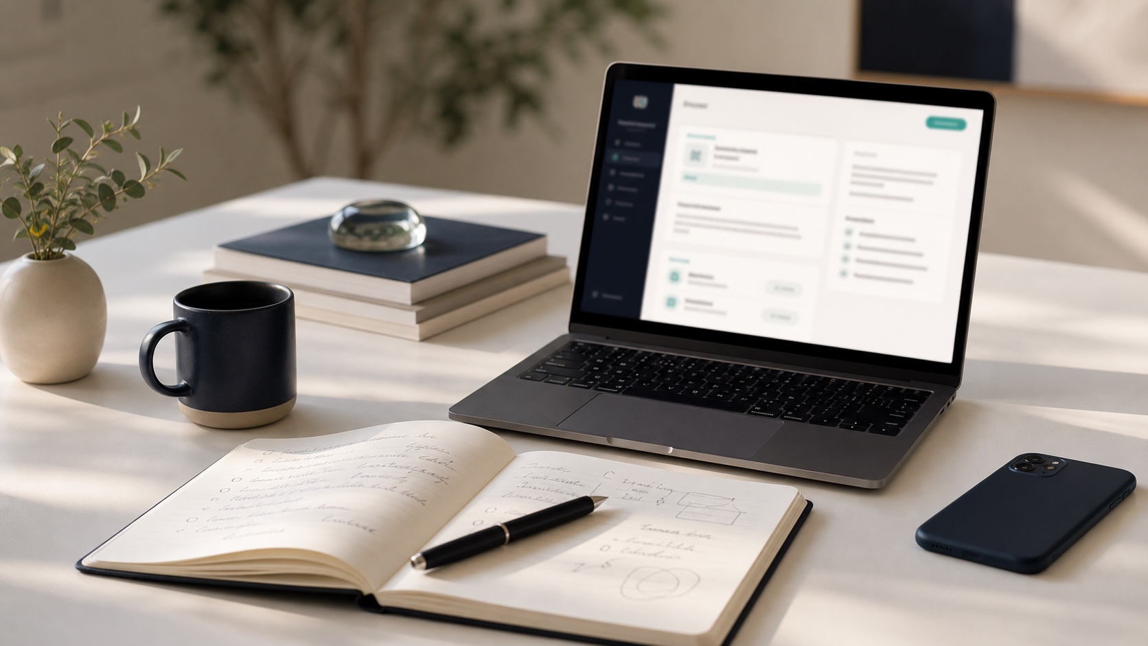 Coaching workspace with notes and client context